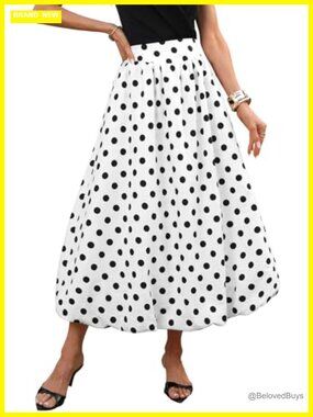 Y2K Bubble Maxi Skirt A-Line Elastic Waist Long Skirt